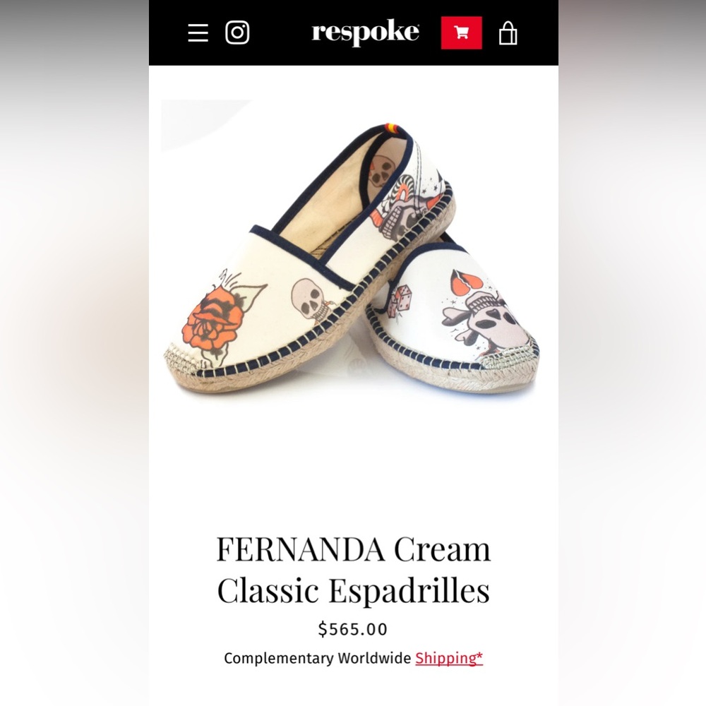 Respoke Fernanda‎ Cream Espadrilles with Skull and Floral Design
